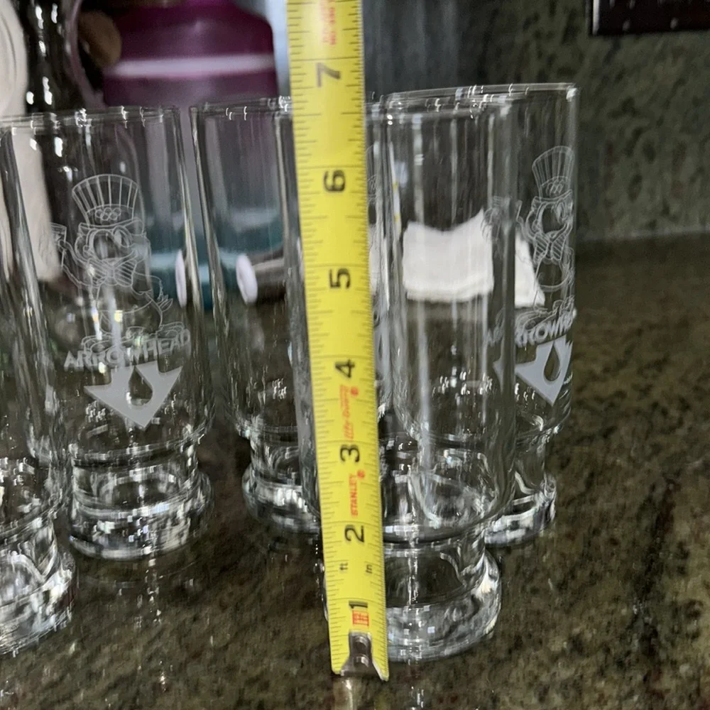 Arrowhead X Olympics 1984 Etched Sam the Olympic Eagle Glasses 6 Understated